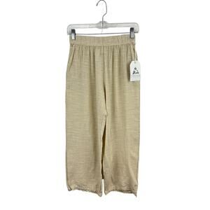 NWT Pearl & Caviar Linen Blend Pull On Pants XS/S Casual Resort Easy